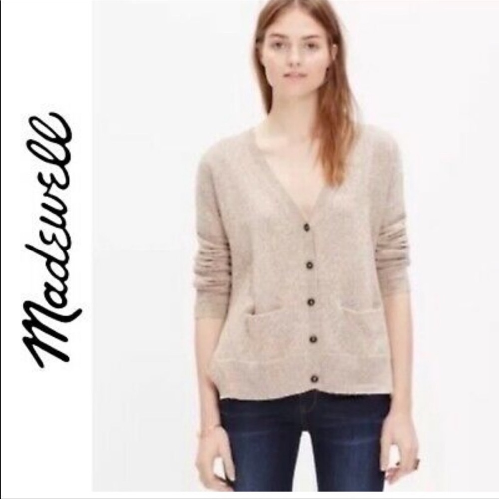 Madewell size medium cranberry grandpa cardigan